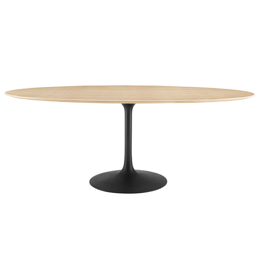 Modway Outlet Lippa 78" Oval Wood Dining Table by Modway  Bar and Dining Furniture Black Natural - EEI-4888-BLK-NAT