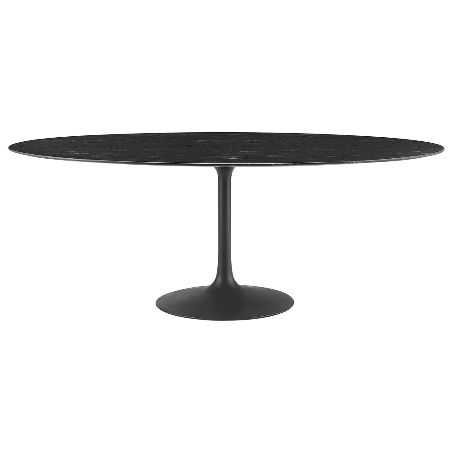 Modway Outlet Lippa 78" Oval Faux Marble Dining Table by Modway  Bar and Dining Furniture Black Black - EEI-4889-BLK-BLK