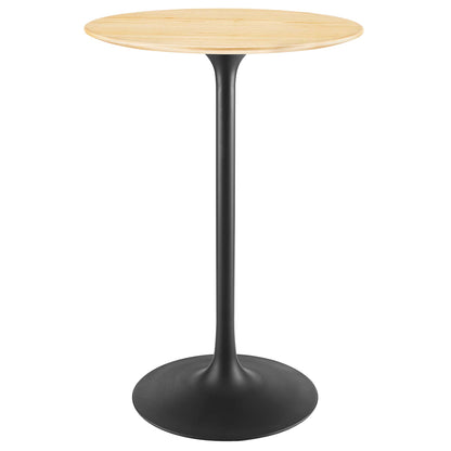 Modway Outlet Lippa 28" Round Wood Bar Table by Modway  Bar and Dining Furniture Black Natural - EEI-4890-BLK-NAT