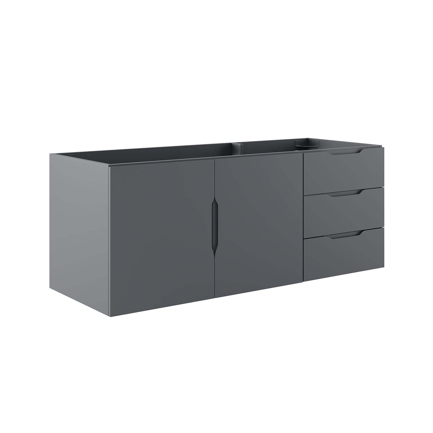 Modway - Vitality 48" Double or Single Sink Compatible (Not Included) Bathroom Vanity Cabinet by Modway  Bathroom Vanities Gray - EEI-4895-GRY
