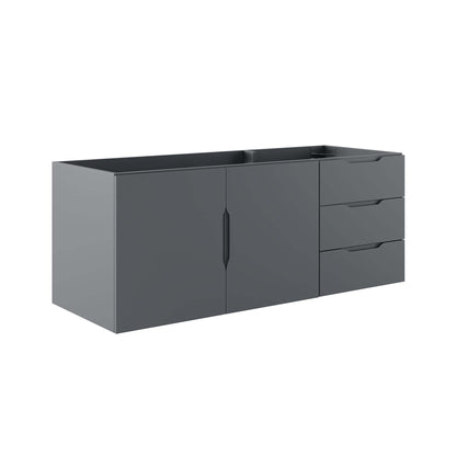 Modway - Vitality 48" Double or Single Sink Compatible (Not Included) Bathroom Vanity Cabinet by Modway  Bathroom Vanities Gray - EEI-4895-GRY