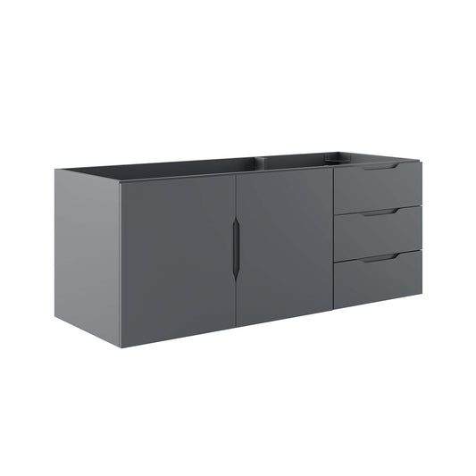 Modway - Vitality 48" Double or Single Sink Compatible (Not Included) Bathroom Vanity Cabinet by Modway  Bathroom Vanities Gray - EEI-4895-GRY