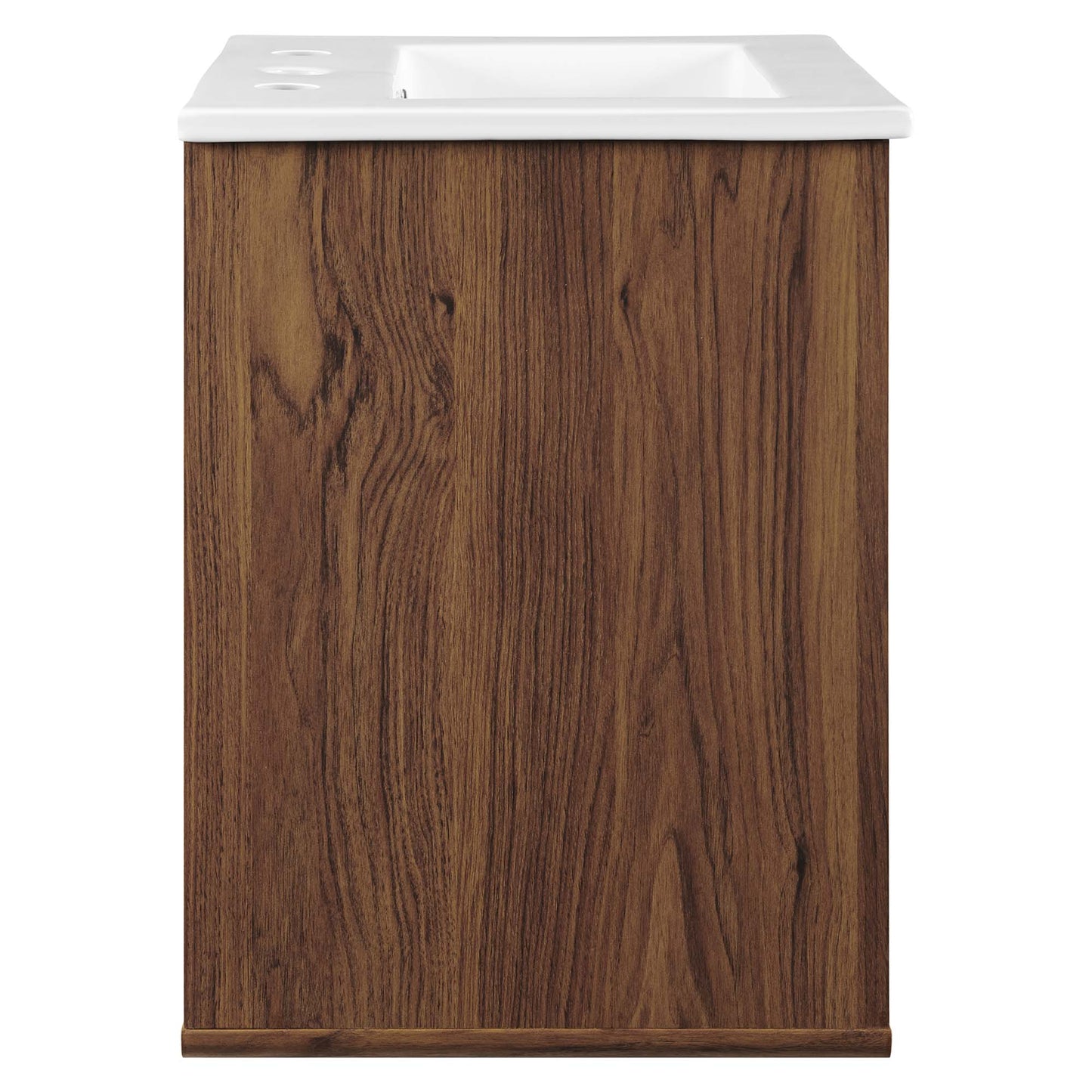 Modway Outlet Transmit 18" Wall-Mount Bathroom Vanity by Modway  Bathroom Furniture Walnut White - EEI-4896-WAL-WHI