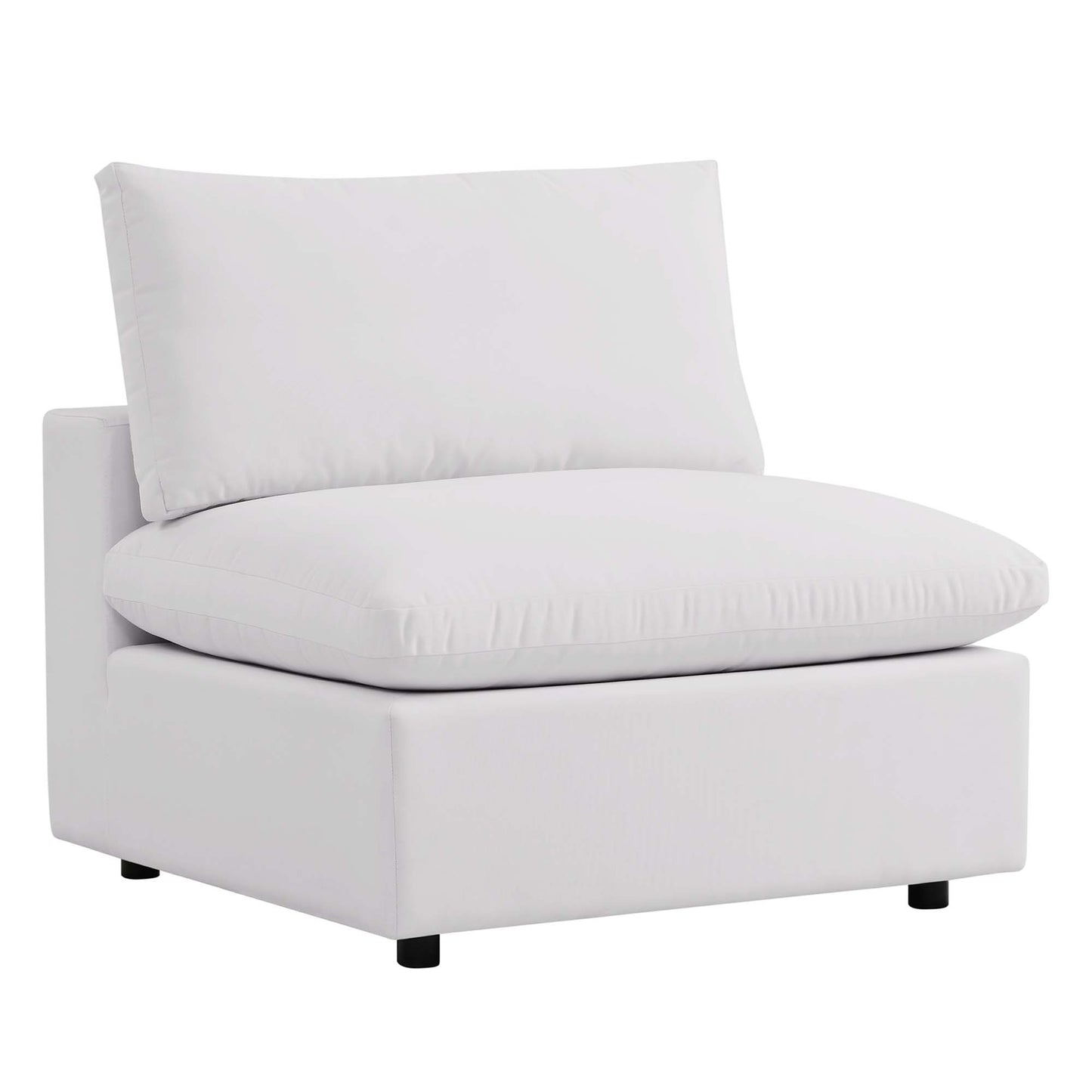 Modway - Commix Overstuffed Outdoor Patio Armless Chair by Modway  Outdoor Furniture Sofa Sectionals White - EEI-4902-WHI