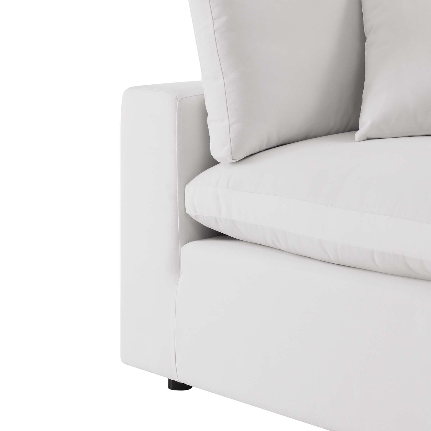Modway - Commix Overstuffed Outdoor Patio Armless Chair by Modway  Outdoor Furniture Sofa Sectionals White - EEI-4902-WHI