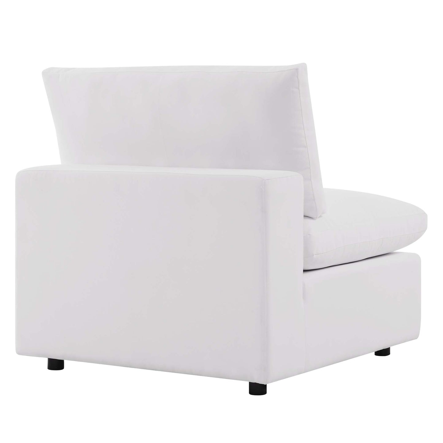 Modway - Commix Overstuffed Outdoor Patio Armless Chair by Modway  Outdoor Furniture Sofa Sectionals White - EEI-4902-WHI
