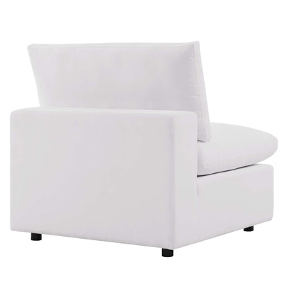 Modway - Commix Overstuffed Outdoor Patio Armless Chair by Modway  Outdoor Furniture Sofa Sectionals White - EEI-4902-WHI