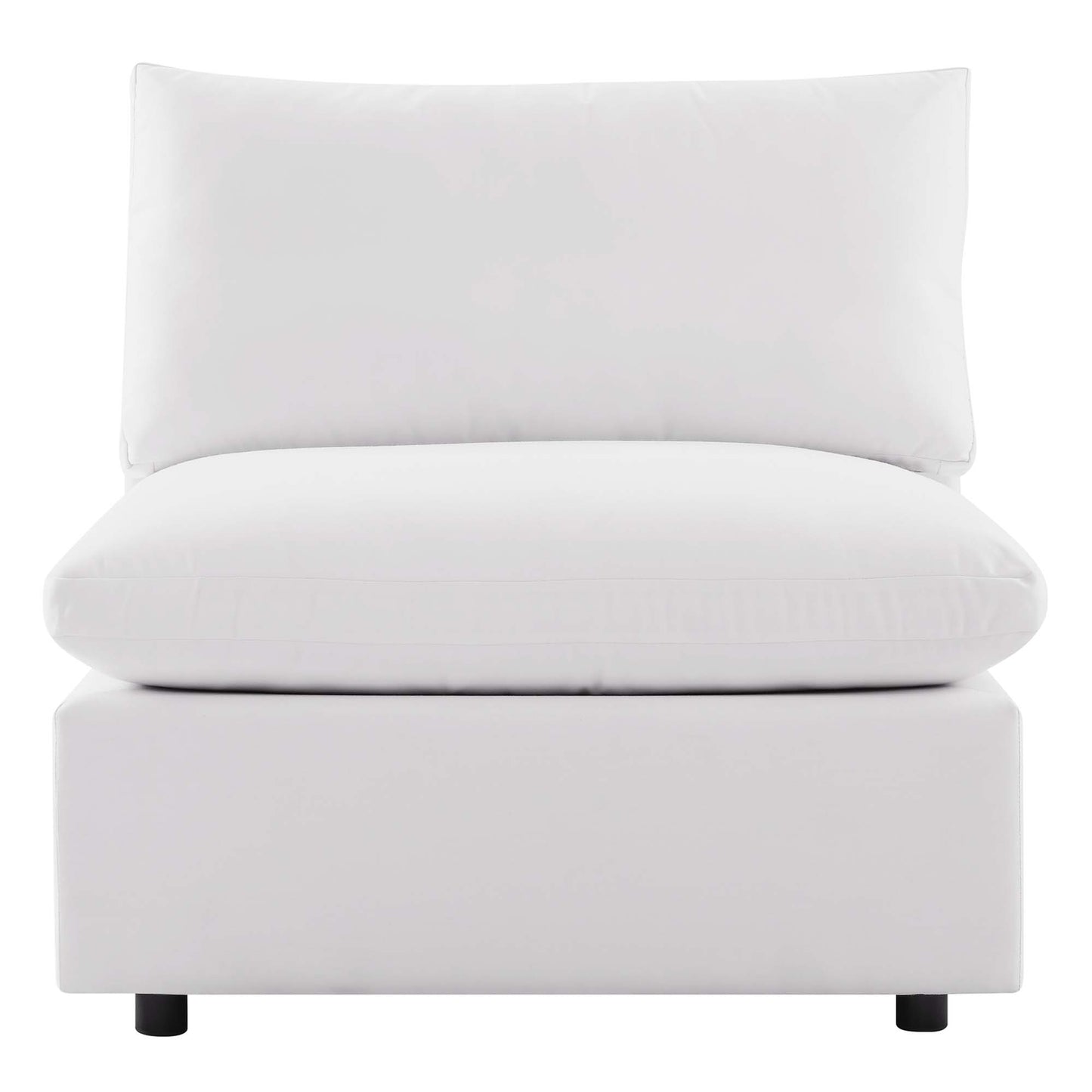 Modway - Commix Overstuffed Outdoor Patio Armless Chair by Modway  Outdoor Furniture Sofa Sectionals White - EEI-4902-WHI