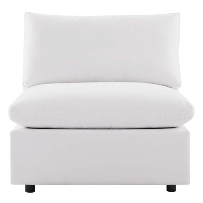 Modway - Commix Overstuffed Outdoor Patio Armless Chair by Modway  Outdoor Furniture Sofa Sectionals White - EEI-4902-WHI