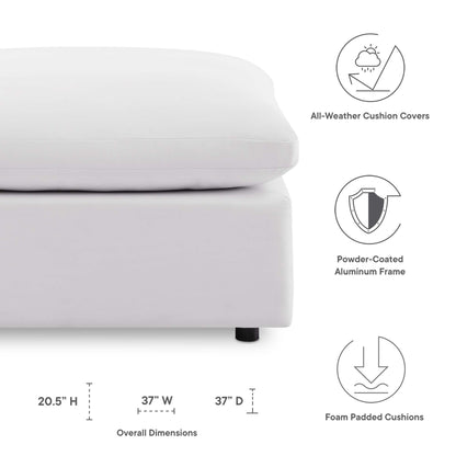 Modway Outlet Commix Overstuffed Outdoor Patio Ottoman by Modway  Outdoor Furniture Furniture White - EEI-4903-WHI