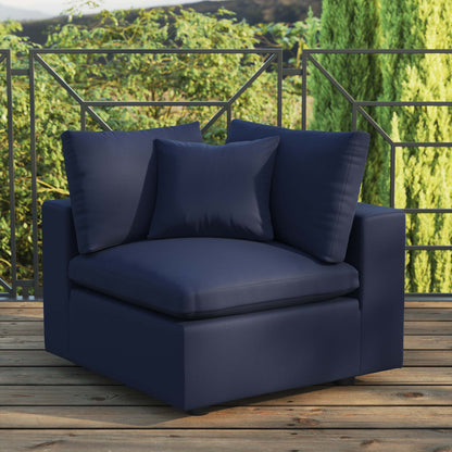 Modway - Commix Overstuffed Outdoor Patio Corner Chair by Modway  Outdoor Furniture Sofa Sectionals Blue - EEI-4904-NAV