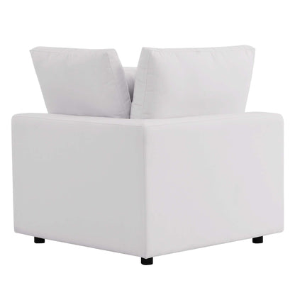 Modway - Commix Overstuffed Outdoor Patio Corner Chair by Modway  Outdoor Furniture Sofa Sectionals White - EEI-4904-WHI