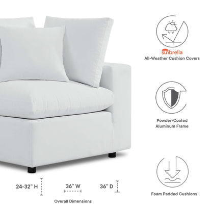 Modway - Commix Sunbrella? Outdoor Patio Corner Chair by Modway  Outdoor Furniture Sofa Sectionals White - EEI-4907-WHI