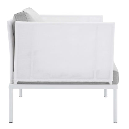 Modway Outlet Harmony Sunbrella? Outdoor Patio Aluminum Armchair by Modway  Outdoor Furniture Furniture White Gray - EEI-4955-WHI-GRY