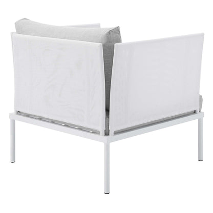 Modway Outlet Harmony Sunbrella? Outdoor Patio Aluminum Armchair by Modway  Outdoor Furniture Furniture White Gray - EEI-4955-WHI-GRY