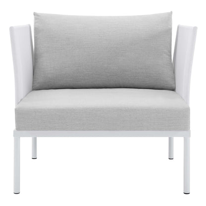 Modway Outlet Harmony Sunbrella? Outdoor Patio Aluminum Armchair by Modway  Outdoor Furniture Furniture White Gray - EEI-4955-WHI-GRY
