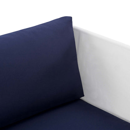 Modway Outlet Harmony Sunbrella? Outdoor Patio Aluminum Armchair by Modway  Outdoor Furniture Furniture White Navy - EEI-4955-WHI-NAV