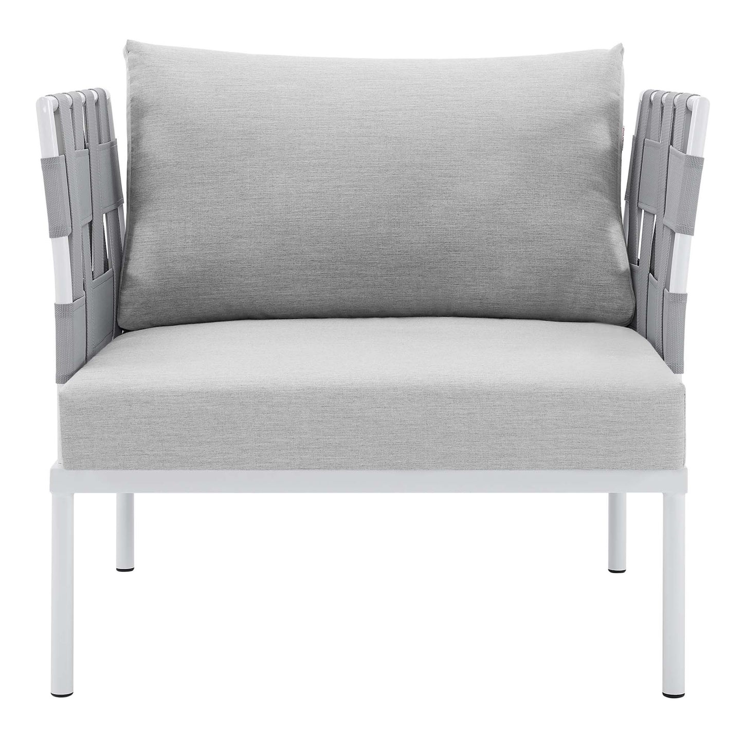 Modway - Harmony Sunbrella? Outdoor Patio Aluminum Armchair by Modway  Outdoor Furniture Sofa Sectionals Gray - EEI-4956-GRY-GRY