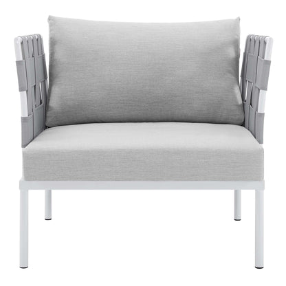 Modway - Harmony Sunbrella? Outdoor Patio Aluminum Armchair by Modway  Outdoor Furniture Sofa Sectionals Gray - EEI-4956-GRY-GRY