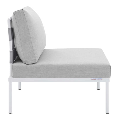 Modway - Harmony Sunbrella? Outdoor Patio Aluminum Armless Chair by Modway  Outdoor Furniture Sofa Sectionals Gray - EEI-4960-GRY-GRY