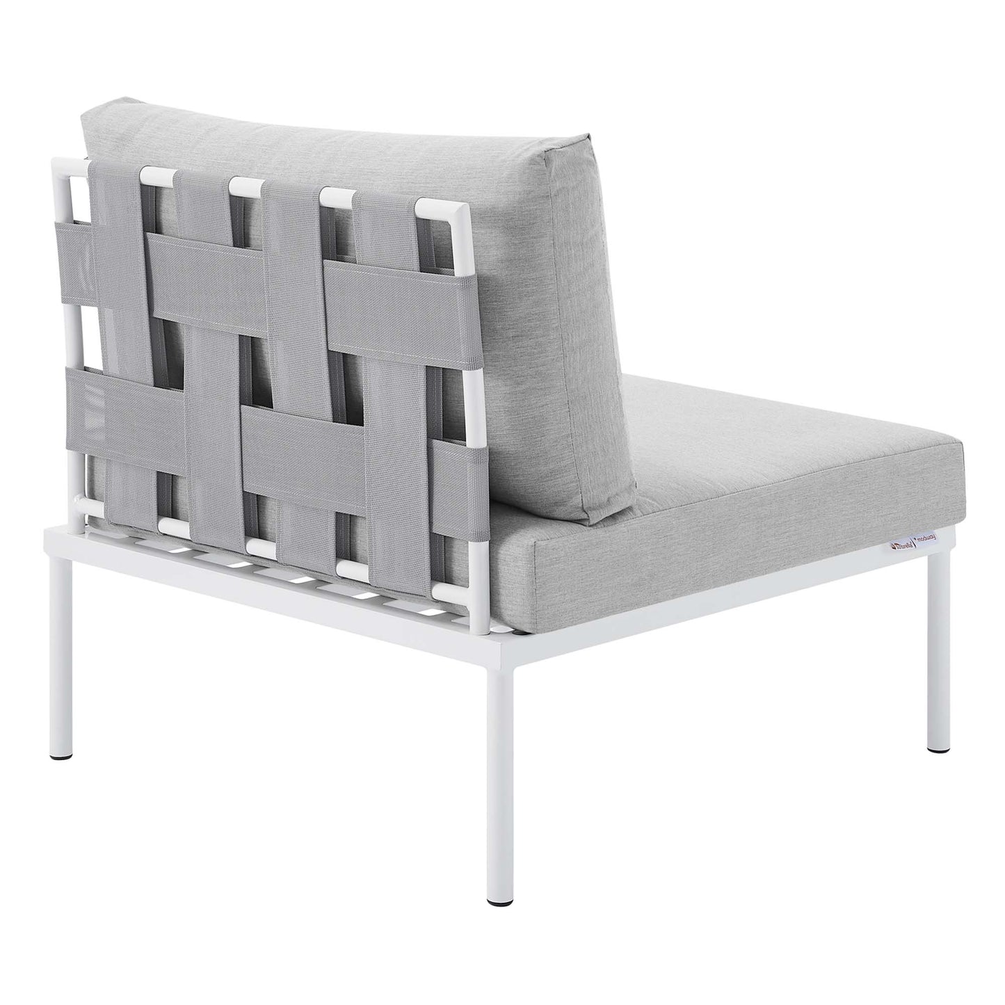 Modway - Harmony Sunbrella? Outdoor Patio Aluminum Armless Chair by Modway  Outdoor Furniture Sofa Sectionals Gray - EEI-4960-GRY-GRY