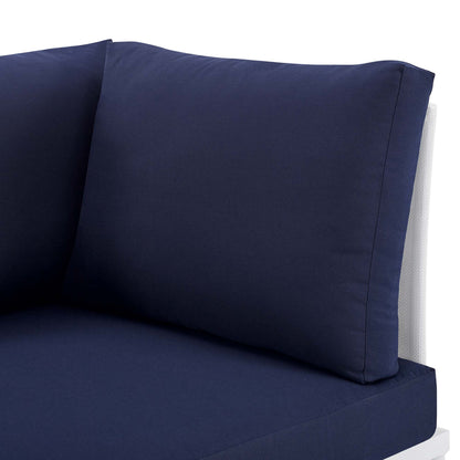 Modway Outlet Harmony Sunbrella? Outdoor Patio Aluminum Sofa by Modway  Outdoor Furniture Furniture White Navy - EEI-4967-WHI-NAV