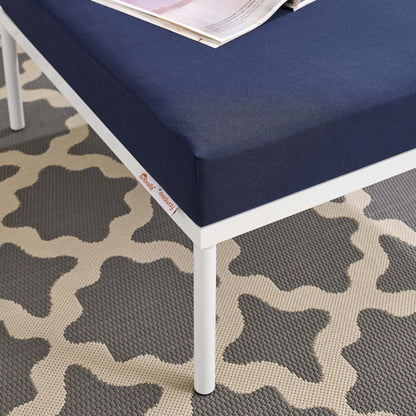 Modway Outlet Harmony Sunbrella? Outdoor Patio Aluminum Ottoman by Modway  Outdoor Furniture Furniture Navy - EEI-4969-NAV