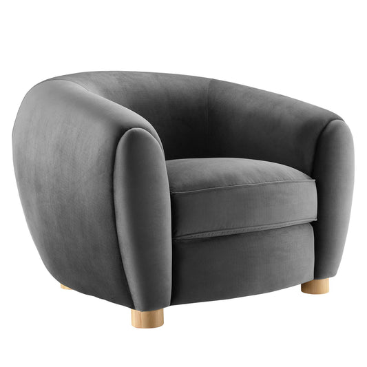 Modway Outlet Abundant Performance Velvet Armchair by Modway  Living Room Furniture Charcoal - EEI-4971-CHA