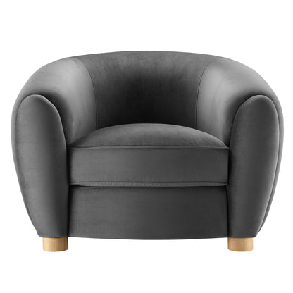 Modway Outlet Abundant Performance Velvet Armchair by Modway  Living Room Furniture Charcoal - EEI-4971-CHA