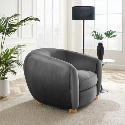 Modway Outlet Abundant Performance Velvet Armchair by Modway  Living Room Furniture Charcoal - EEI-4971-CHA