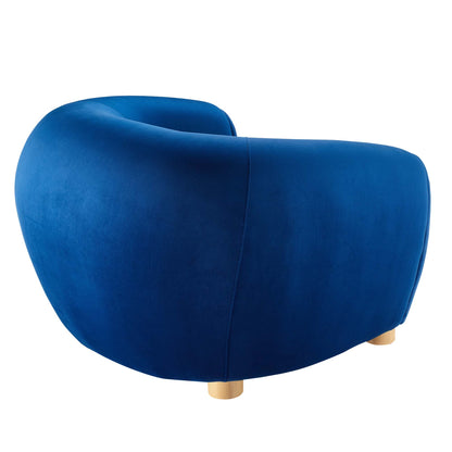 Modway Outlet Abundant Performance Velvet Armchair by Modway  Living Room Furniture Navy - EEI-4971-NAV