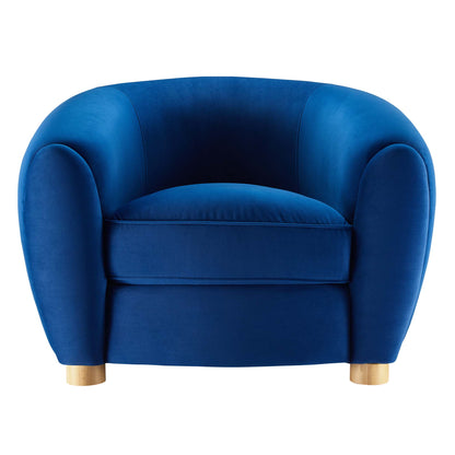 Modway Outlet Abundant Performance Velvet Armchair by Modway  Living Room Furniture Navy - EEI-4971-NAV