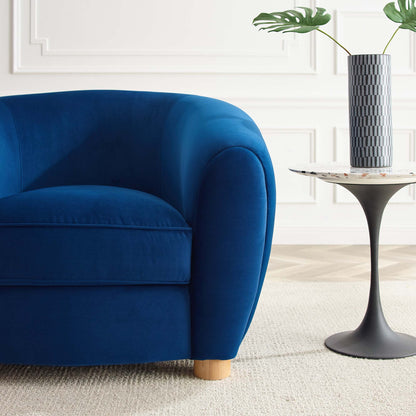 Modway Outlet Abundant Performance Velvet Armchair by Modway  Living Room Furniture Navy - EEI-4971-NAV