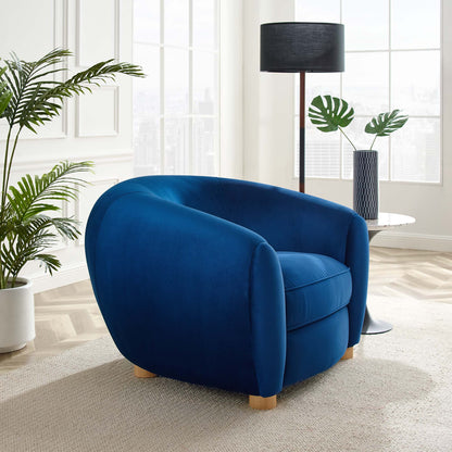 Modway Outlet Abundant Performance Velvet Armchair by Modway  Living Room Furniture Navy - EEI-4971-NAV