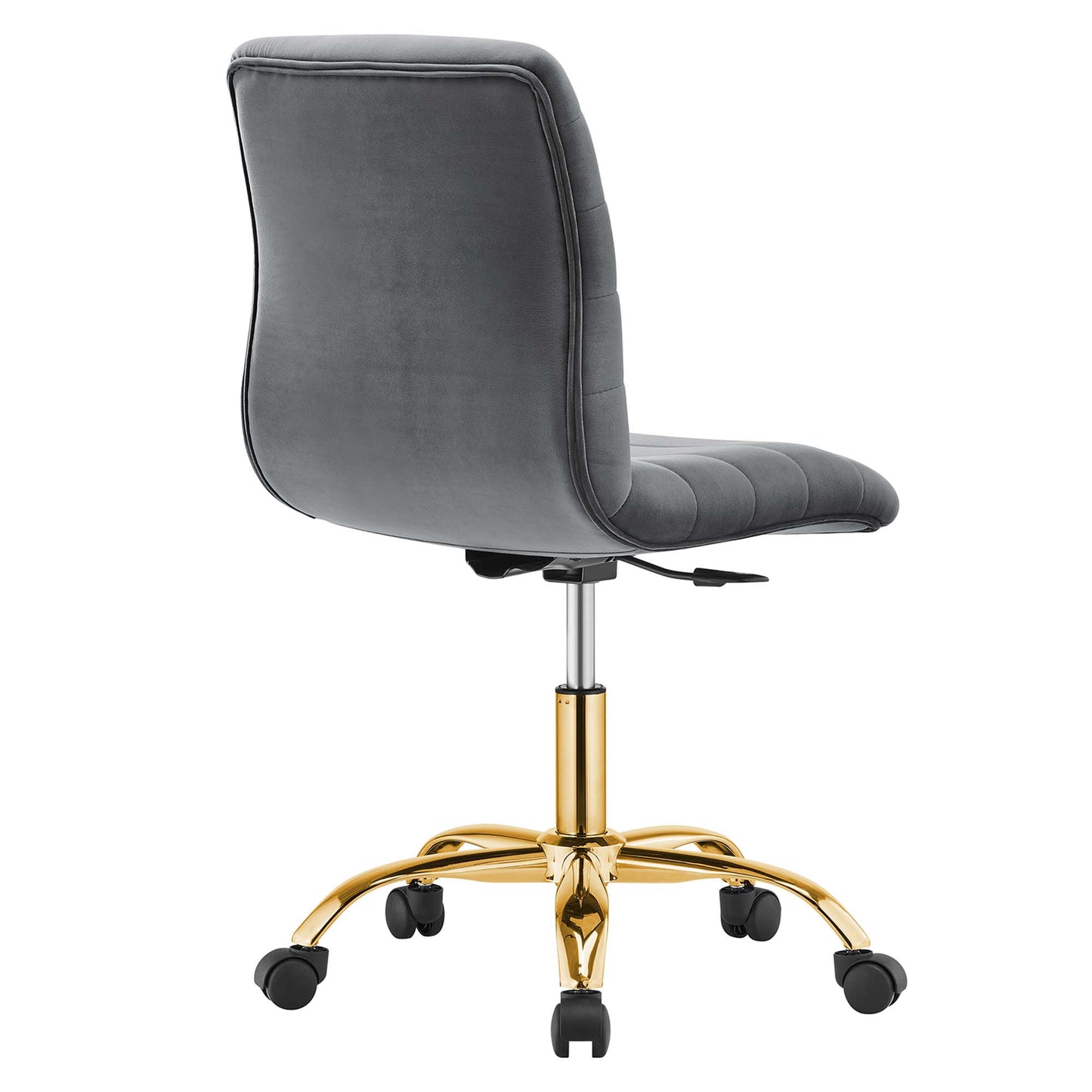 Modway - Ripple Armless Performance Velvet Office Chair by Modway  Office Furniture Office Chairs Gray - EEI-4972-GLD-GRY