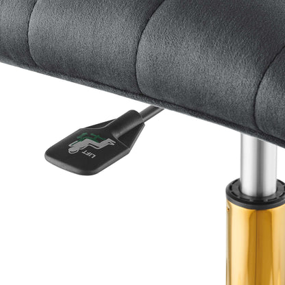 Modway - Ripple Armless Performance Velvet Office Chair by Modway  Office Furniture Office Chairs Gray - EEI-4972-GLD-GRY