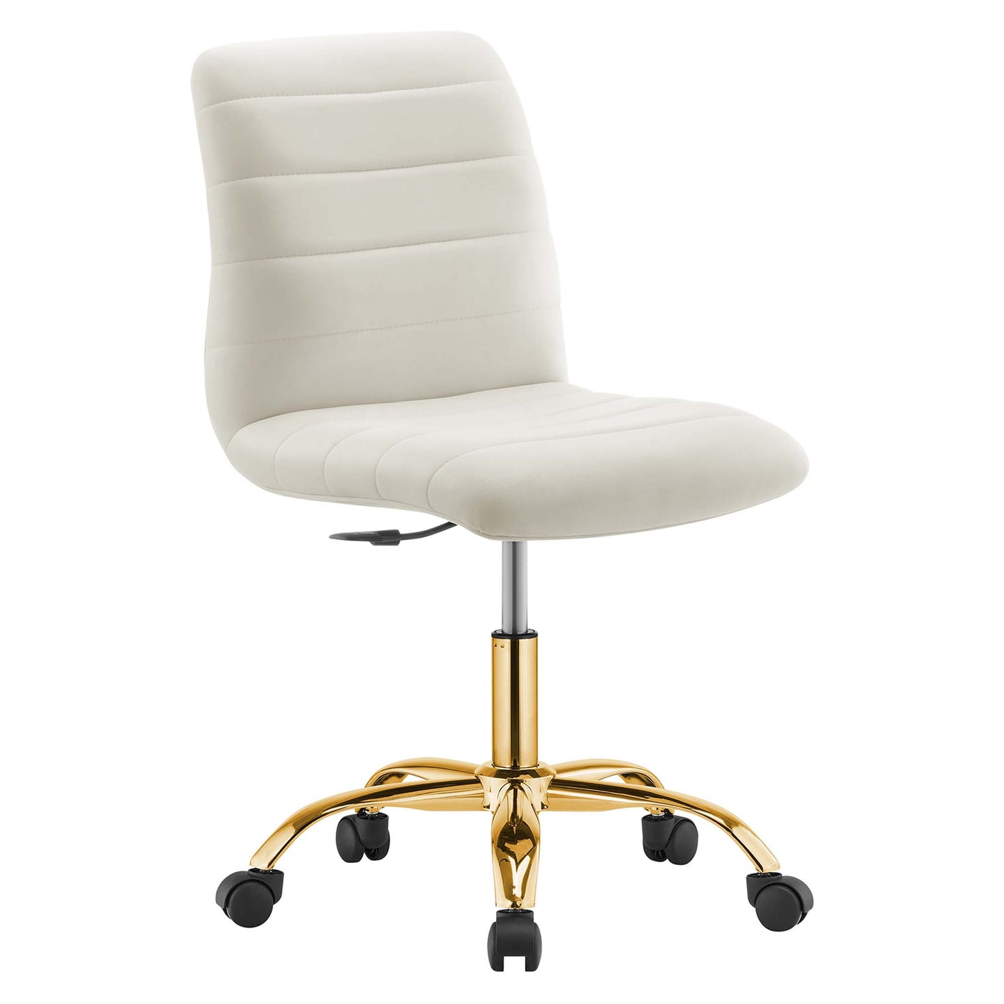Modway - Ripple Armless Performance Velvet Office Chair by Modway  Office Furniture Office Chairs White - EEI-4972-GLD-IVO