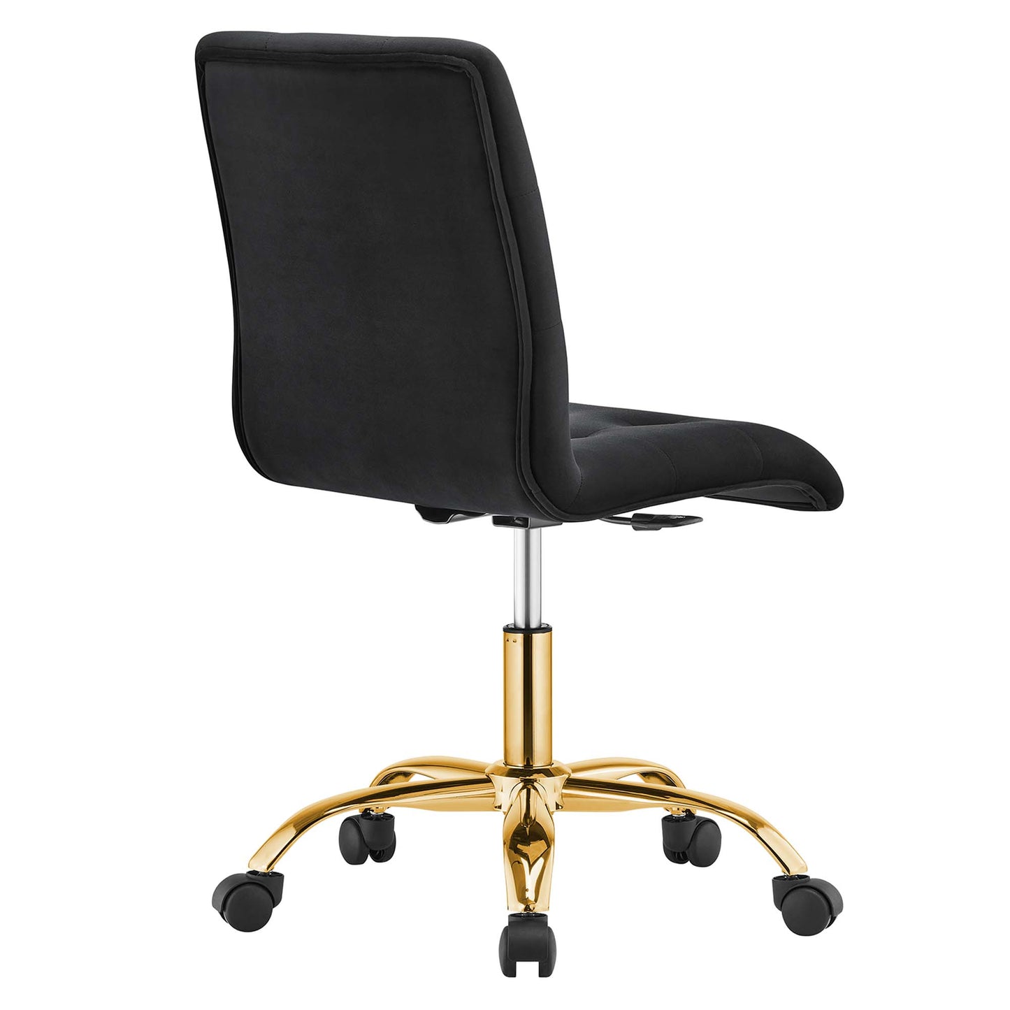 Modway - Prim Armless Performance Velvet Office Chair by Modway  Office Furniture Office Chairs Black - EEI-4973-GLD-BLK