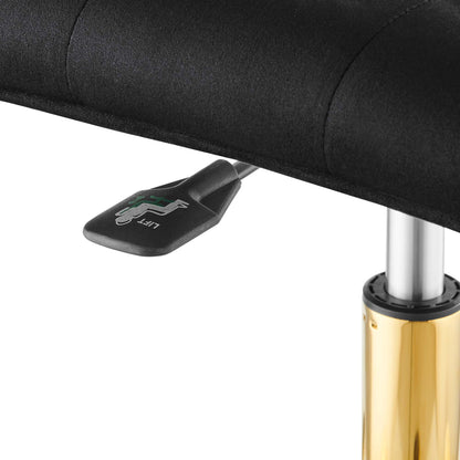 Modway - Prim Armless Performance Velvet Office Chair by Modway  Office Furniture Office Chairs Black - EEI-4973-GLD-BLK