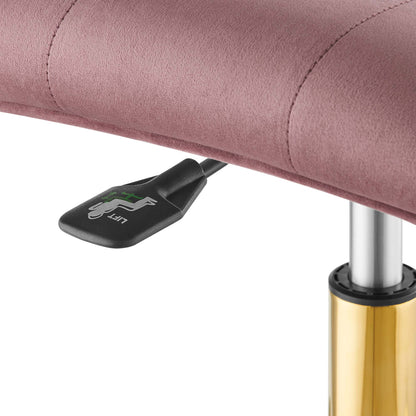 Modway - Prim Armless Performance Velvet Office Chair by Modway  Office Furniture Office Chairs Red - EEI-4973-GLD-DUS