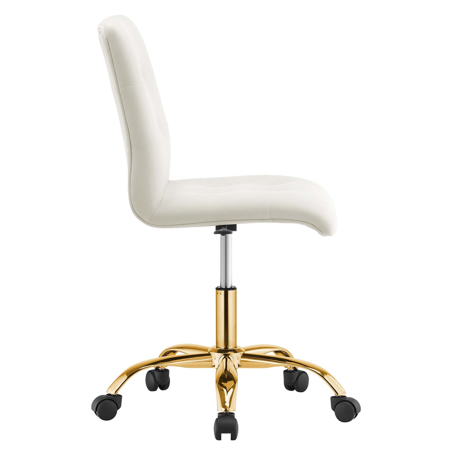 Modway - Prim Armless Performance Velvet Office Chair by Modway  Office Furniture Office Chairs White - EEI-4973-GLD-IVO