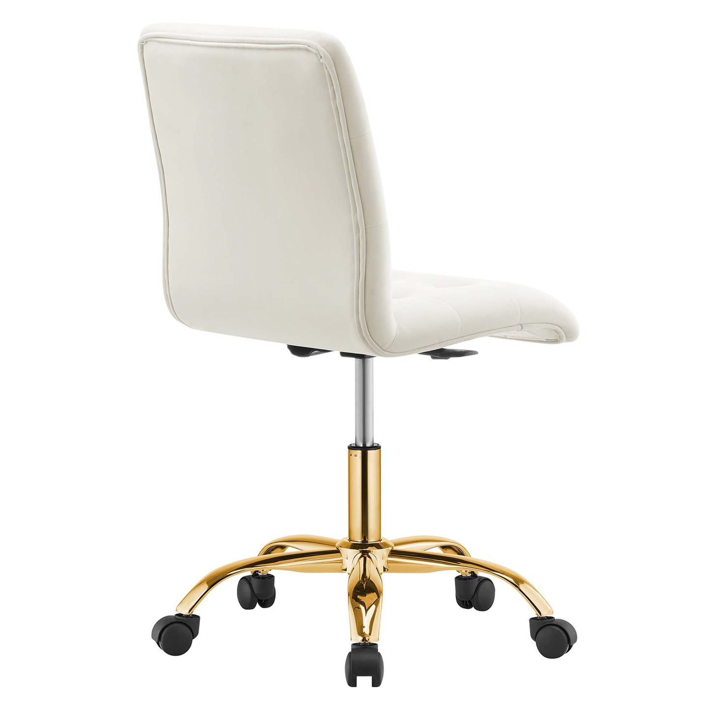 Modway - Prim Armless Performance Velvet Office Chair by Modway  Office Furniture Office Chairs White - EEI-4973-GLD-IVO