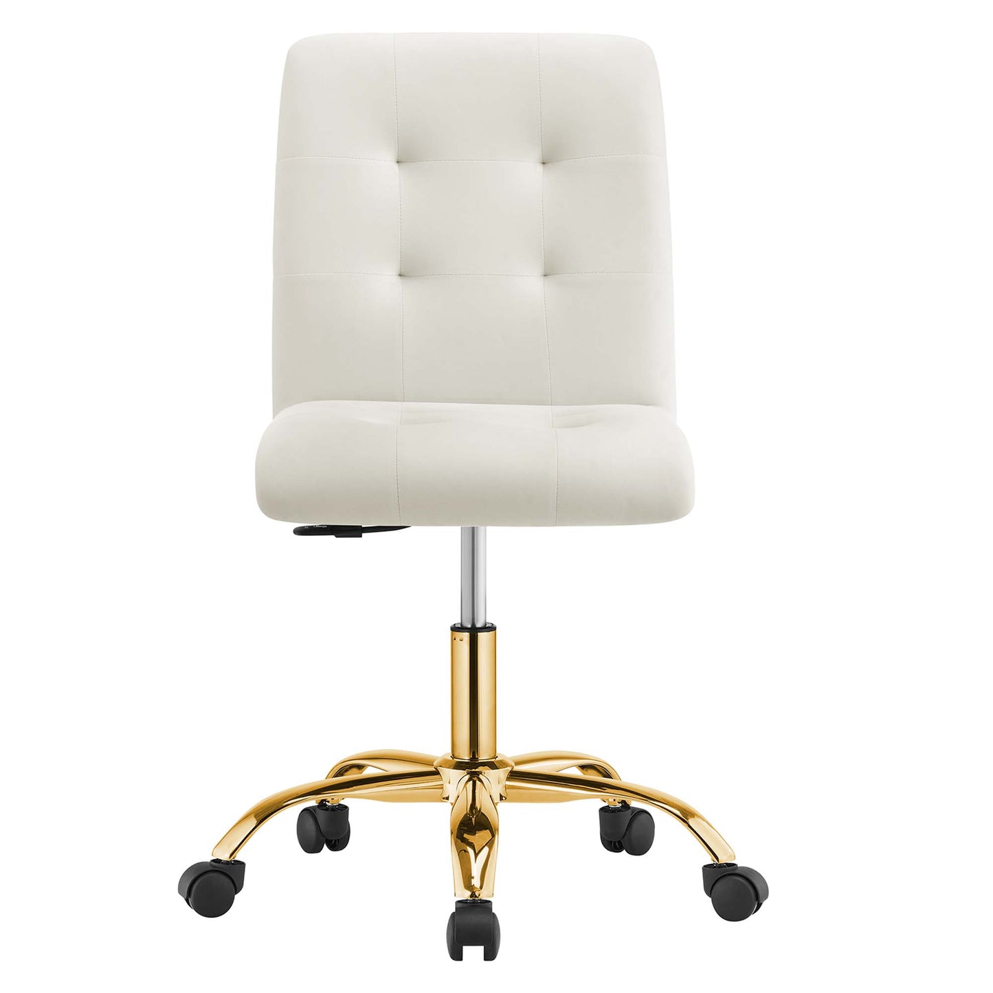 Modway - Prim Armless Performance Velvet Office Chair by Modway  Office Furniture Office Chairs White - EEI-4973-GLD-IVO