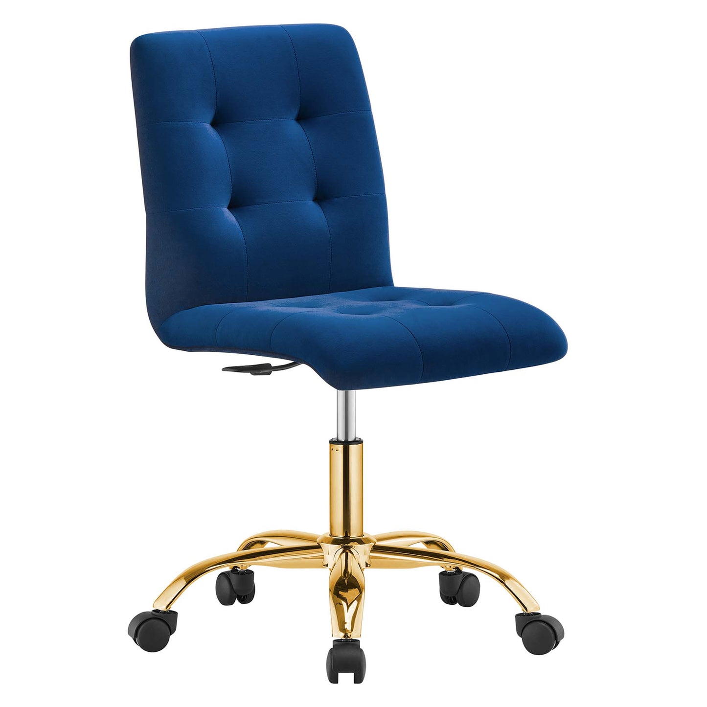 Modway - Prim Armless Performance Velvet Office Chair by Modway  Office Furniture Office Chairs Blue - EEI-4973-GLD-NAV