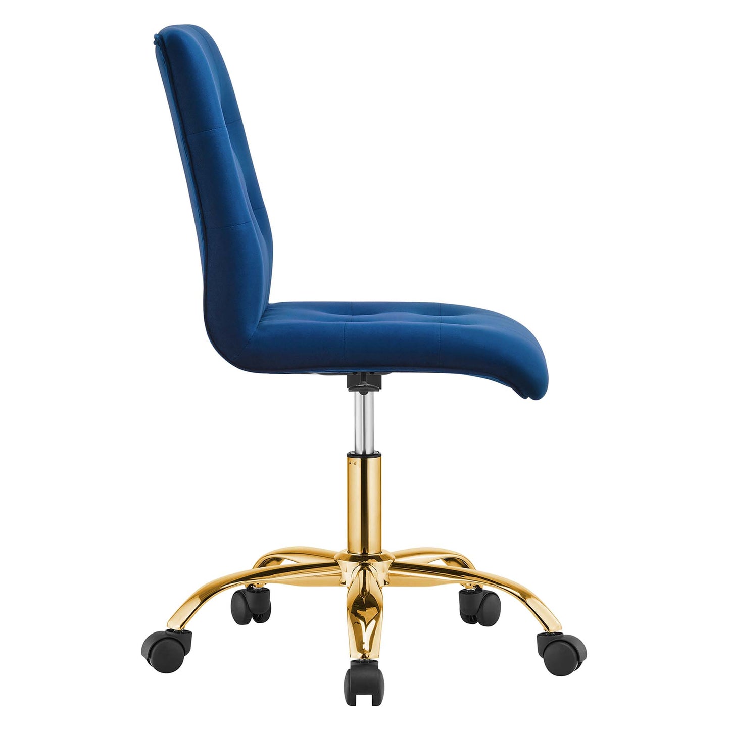 Modway - Prim Armless Performance Velvet Office Chair by Modway  Office Furniture Office Chairs Blue - EEI-4973-GLD-NAV