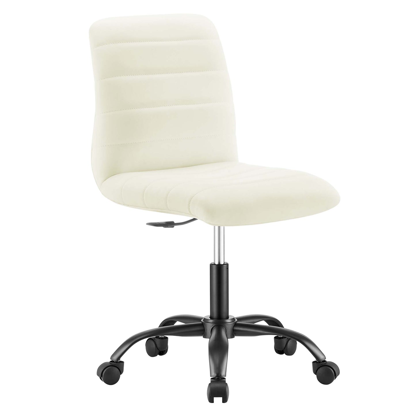 Modway Outlet Ripple Armless Vegan Leather Office Chair by Modway  Office Furniture Furniture Black White - EEI-4974-BLK-WHI