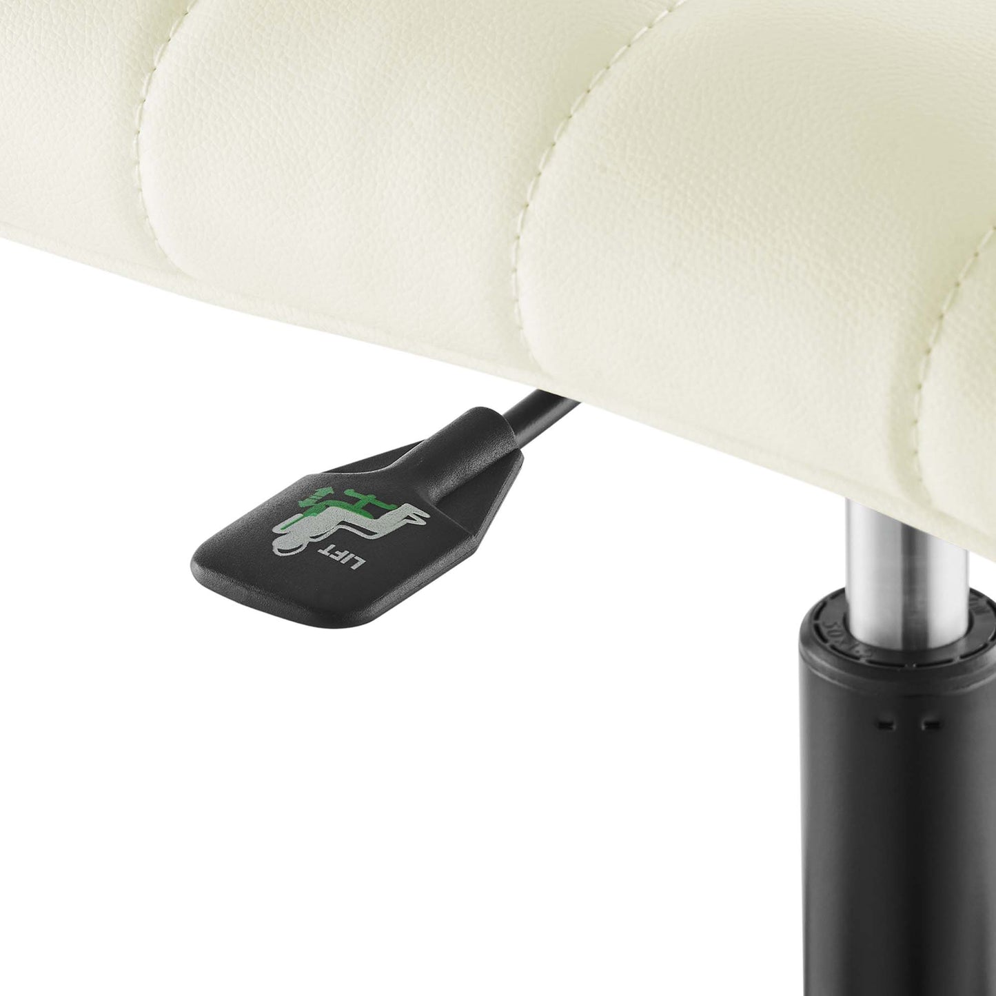 Modway Outlet Ripple Armless Vegan Leather Office Chair by Modway  Office Furniture Furniture Black White - EEI-4974-BLK-WHI