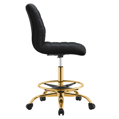Modway - Ripple Armless Performance Velvet Drafting Chair by Modway  Office Furniture Office Chairs Black - EEI-4976-GLD-BLK