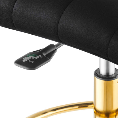 Modway - Ripple Armless Performance Velvet Drafting Chair by Modway  Office Furniture Office Chairs Black - EEI-4976-GLD-BLK