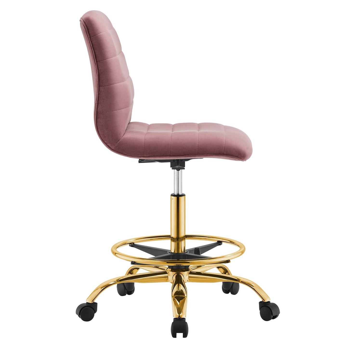 Modway - Ripple Armless Performance Velvet Drafting Chair by Modway  Office Furniture Office Chairs Red - EEI-4976-GLD-DUS